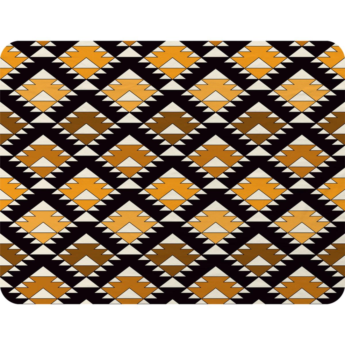Repeated Triangles Blanket - Orange – image 2