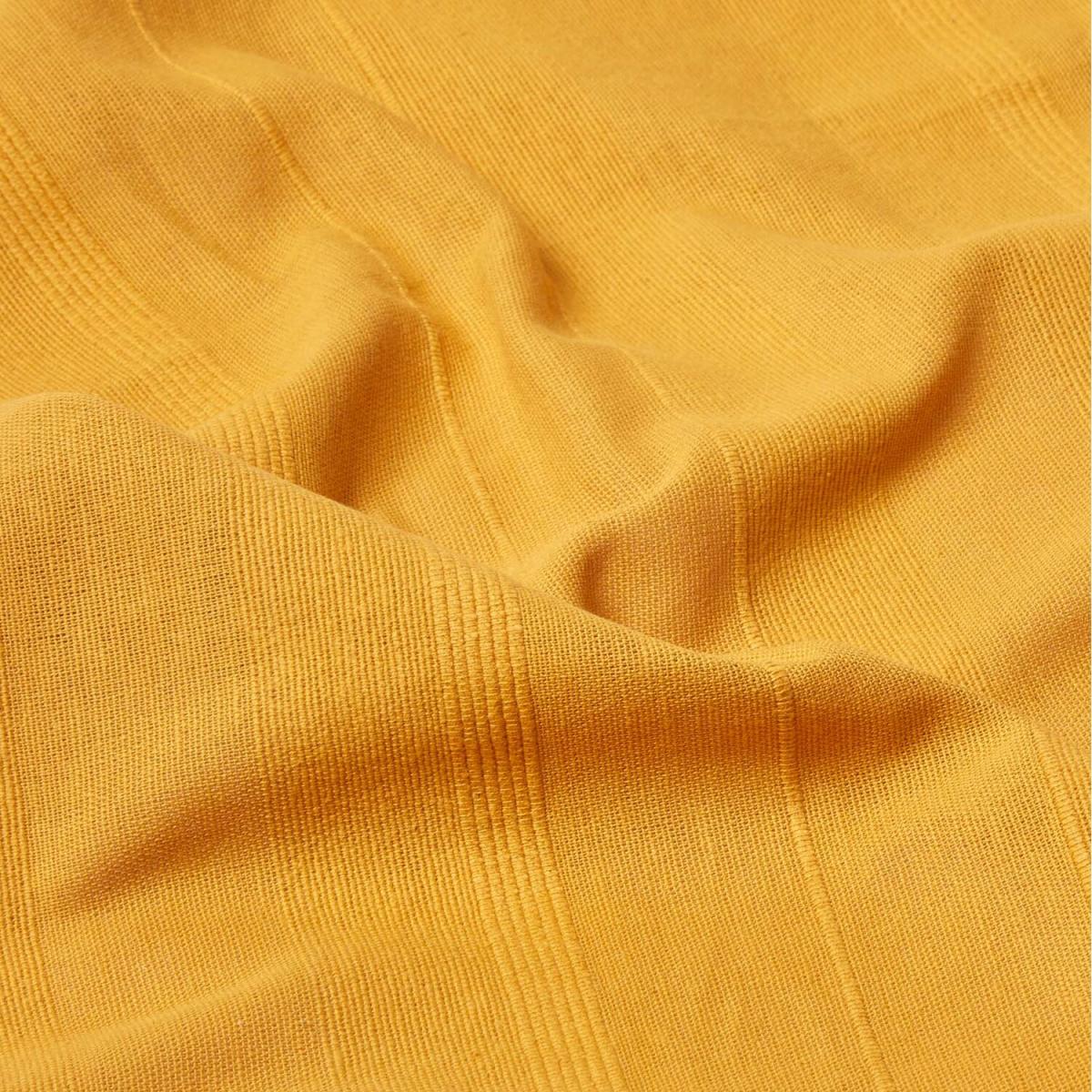 Cotton Rajput Ribbed Mustard Throw - Mustard / Large – image 4
