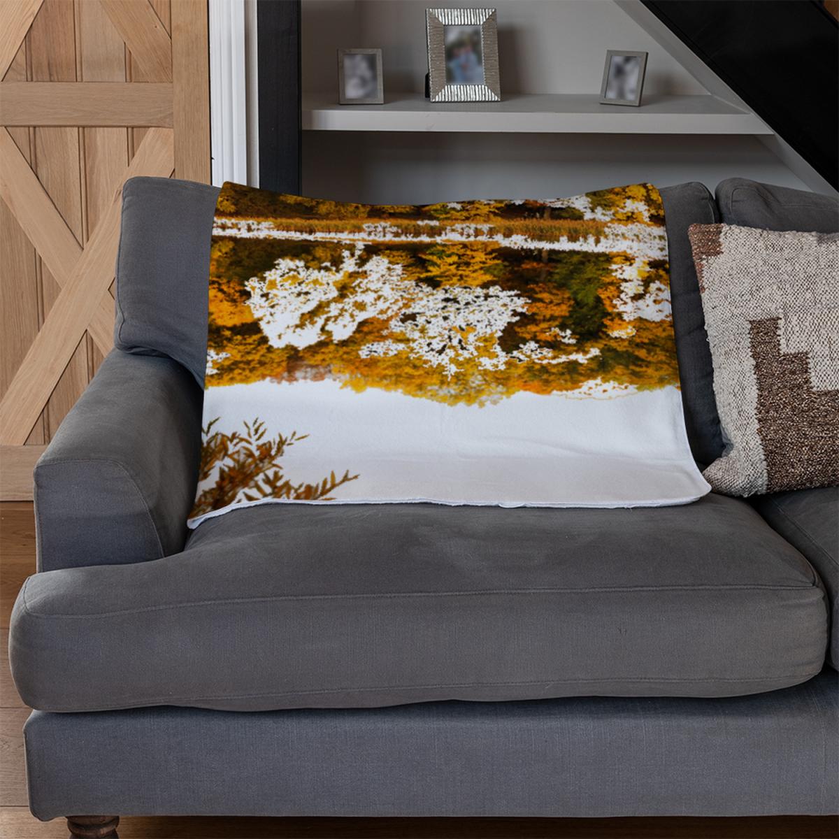 Autumn Lake Blanket - Orange – image 3