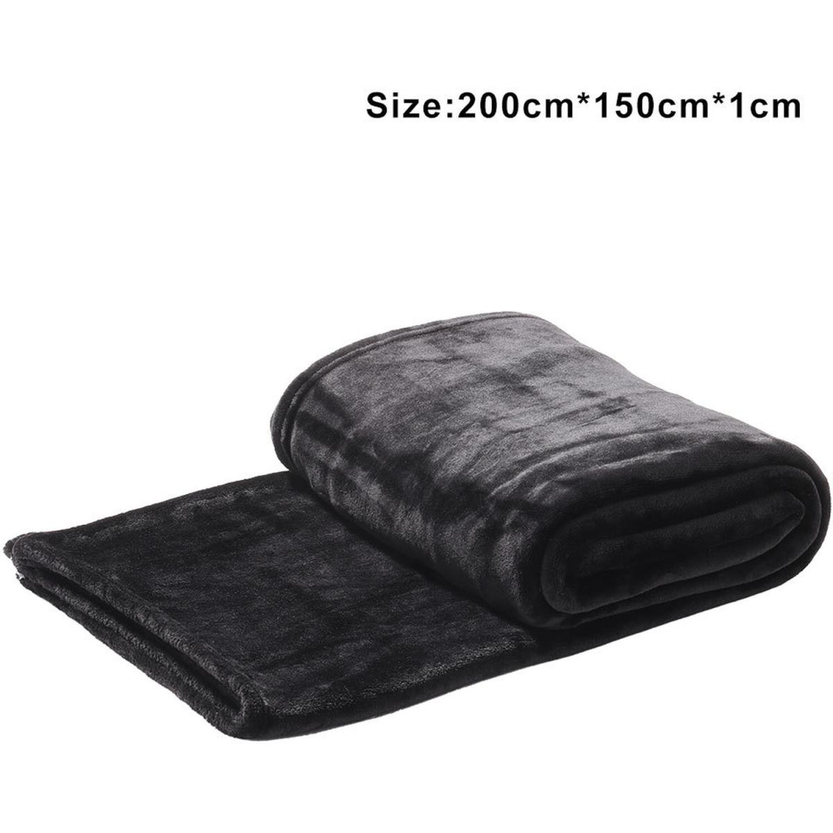 Shaggy Flannel Blankets - Black / 200cm – image 5