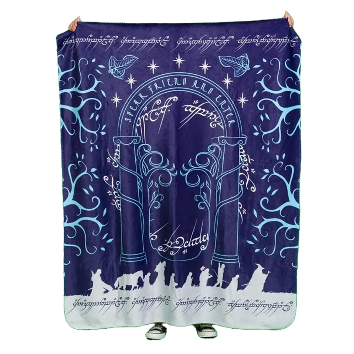 The Lord Of The Rings Door Of Durin Fleece Blanket - Deep Blue – image 2