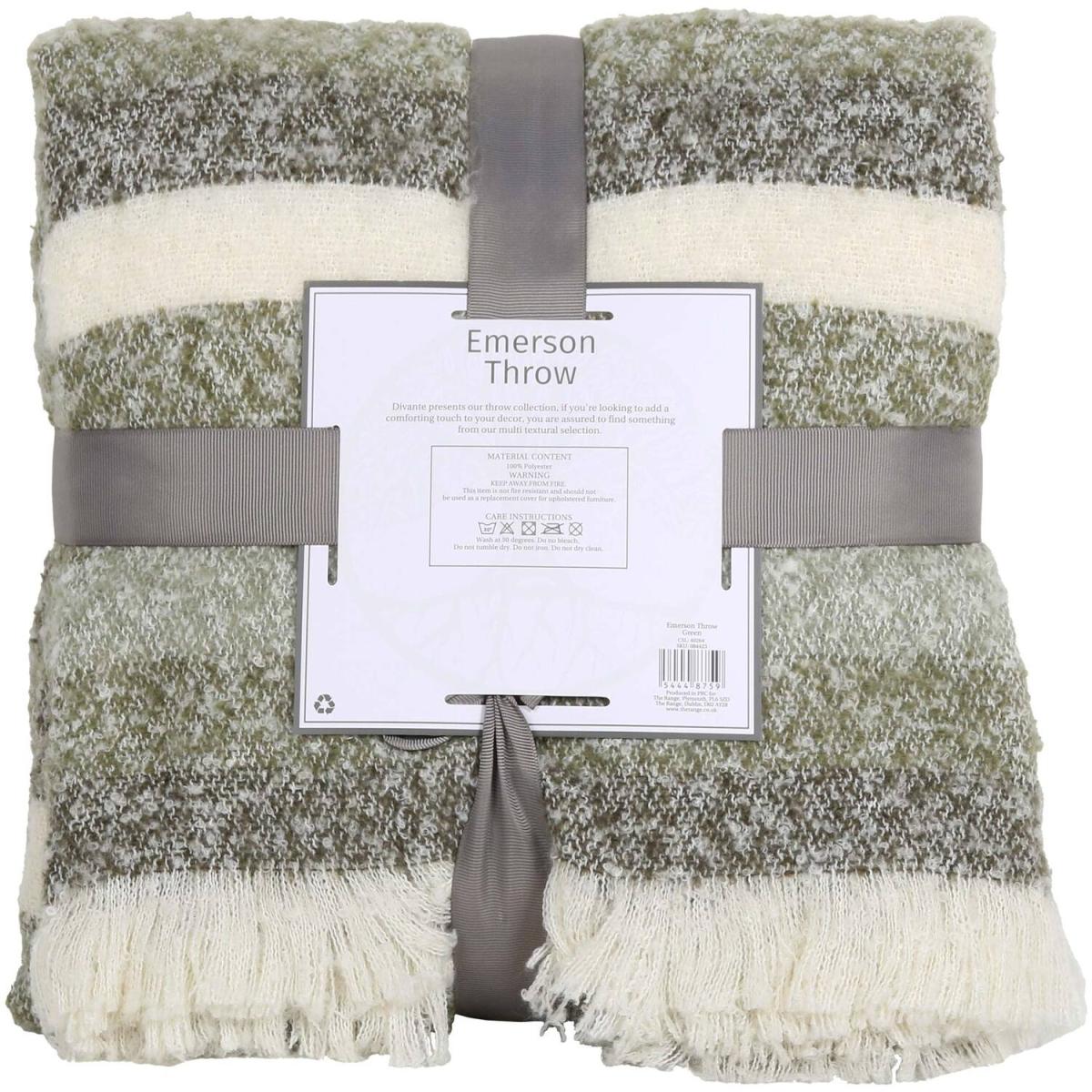 Emerson Stripe Throw - Green – image 2