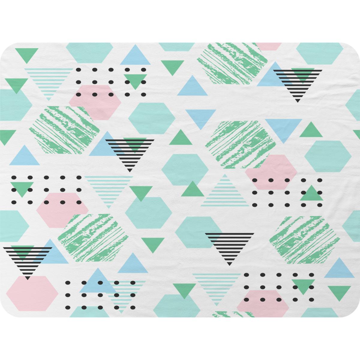 Geometric Shapes Blanket - Blue – image 2
