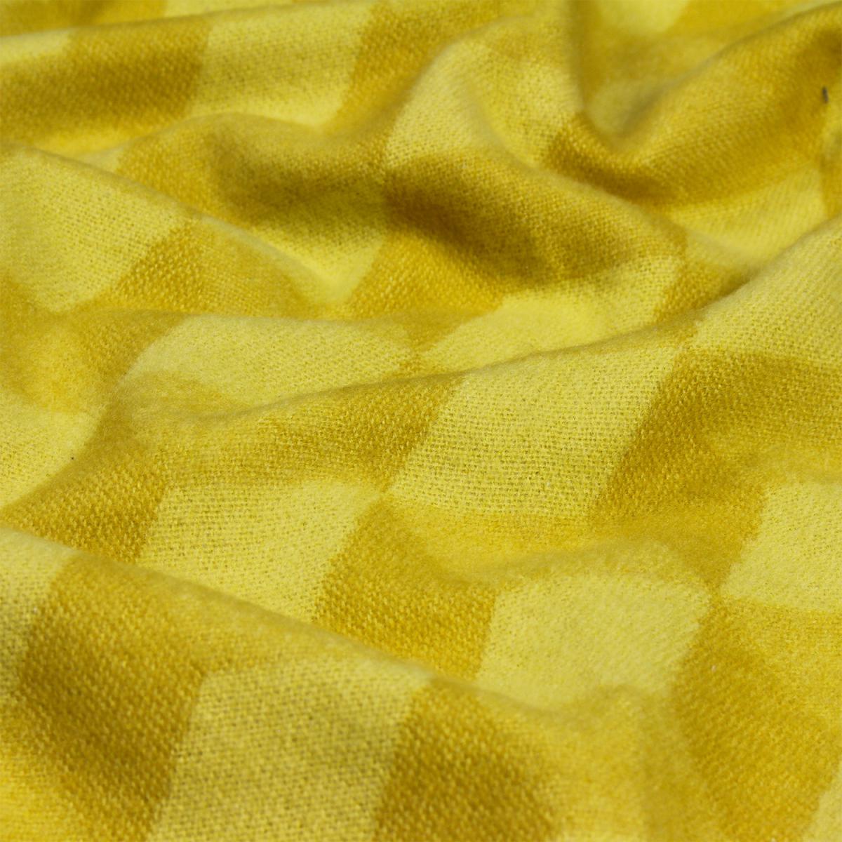 Geometric Fringed Throw - Ochre – image 3