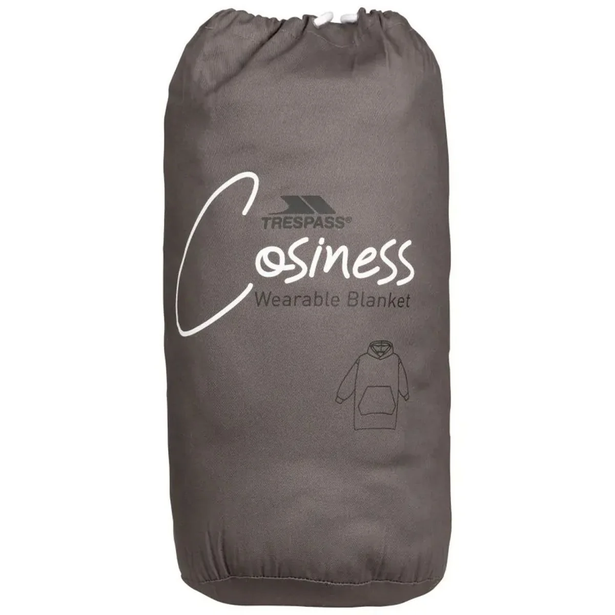 Trespass Unisex Adult Cosiness Oversized Hoodie Blanket - Storm Grey – image 2