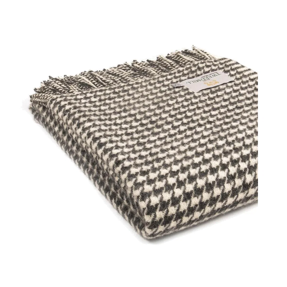 Tweedmill Houndstooth ThrowBlanket - Charcoal