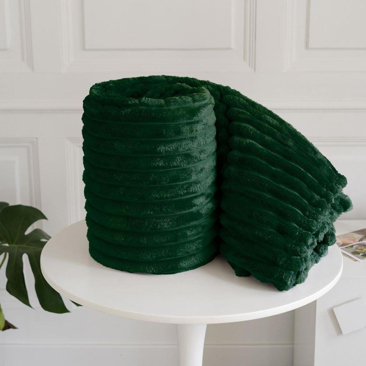 Chunky Cord Blanket Throw - Emerald / 200x240cm