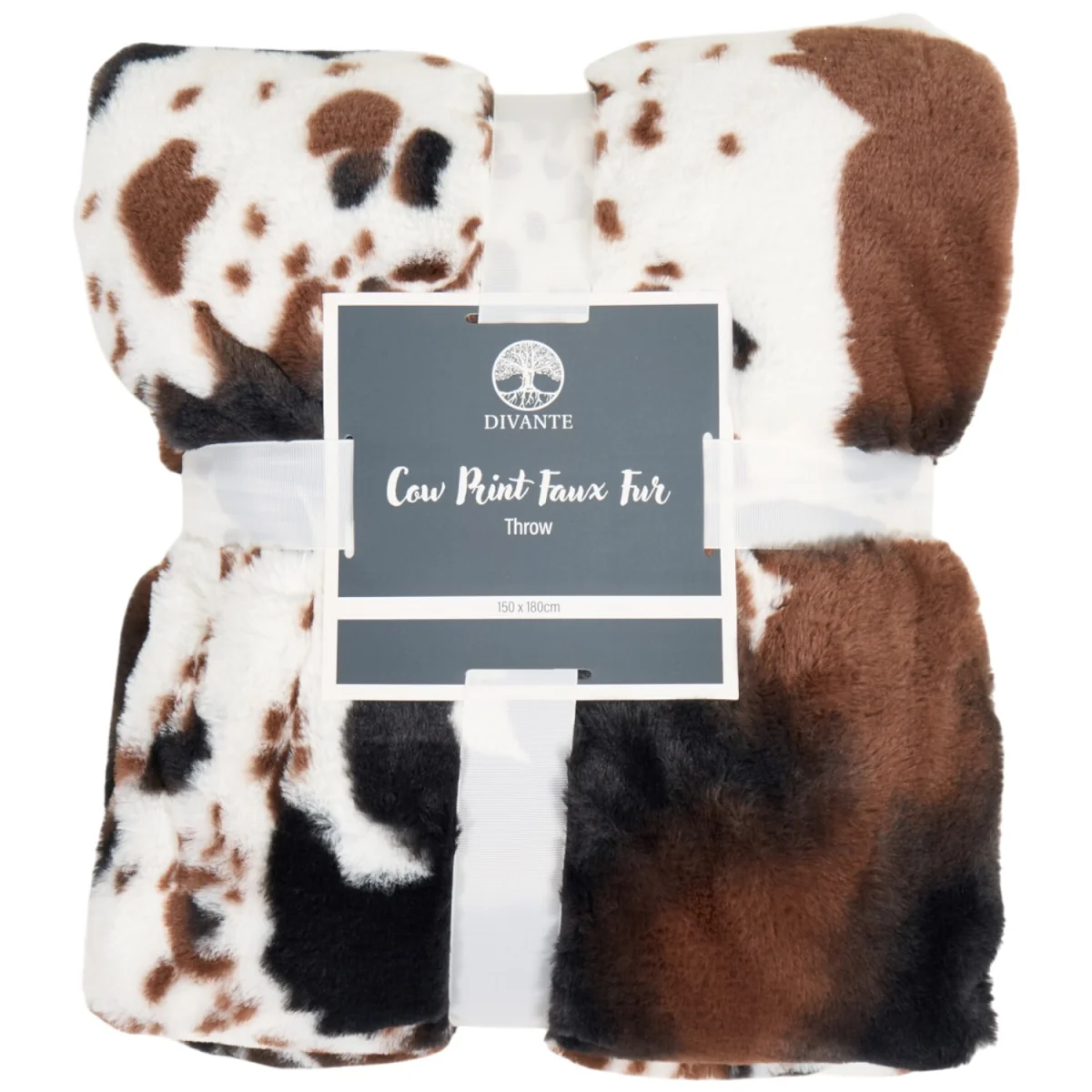 Cow Print Faux Fur Throw – image 2