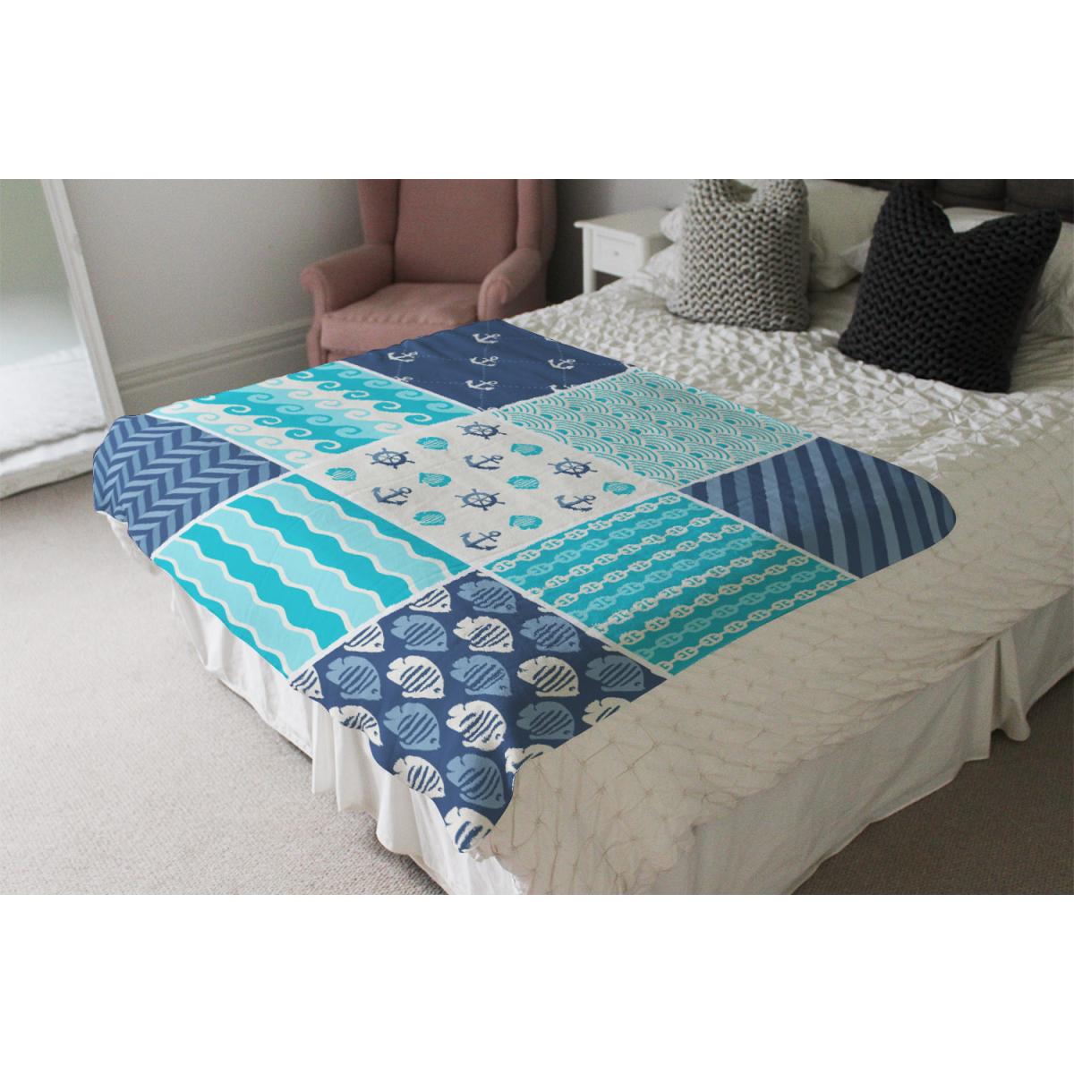 Nautical Tiles Blanket - Blue – image 4
