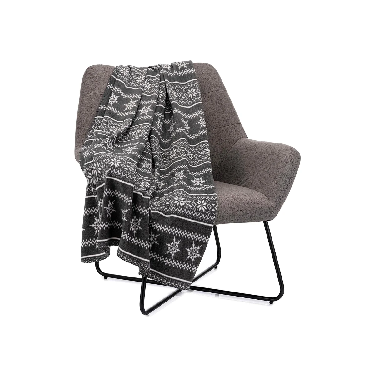 Christmas Fleece Throw - Grey / Nordic Grey – image 1