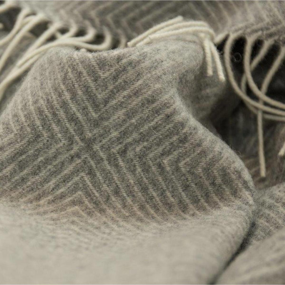 Hampton Merino Wool Blend Throw - Light Grey – image 5