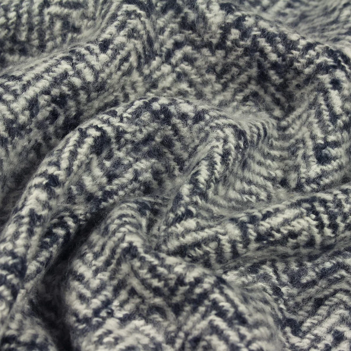 Herringbone Fringed Throw - Teal – image 16
