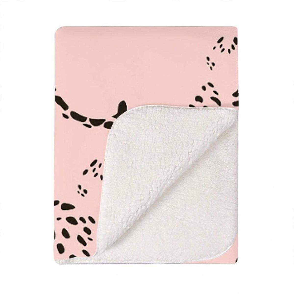 Abstract Leopard Pattern Blanket - Pink – image 2