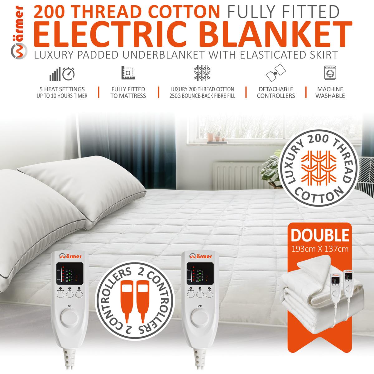 Electric Heated Throw  - Grey / 180cm / Double – image 15