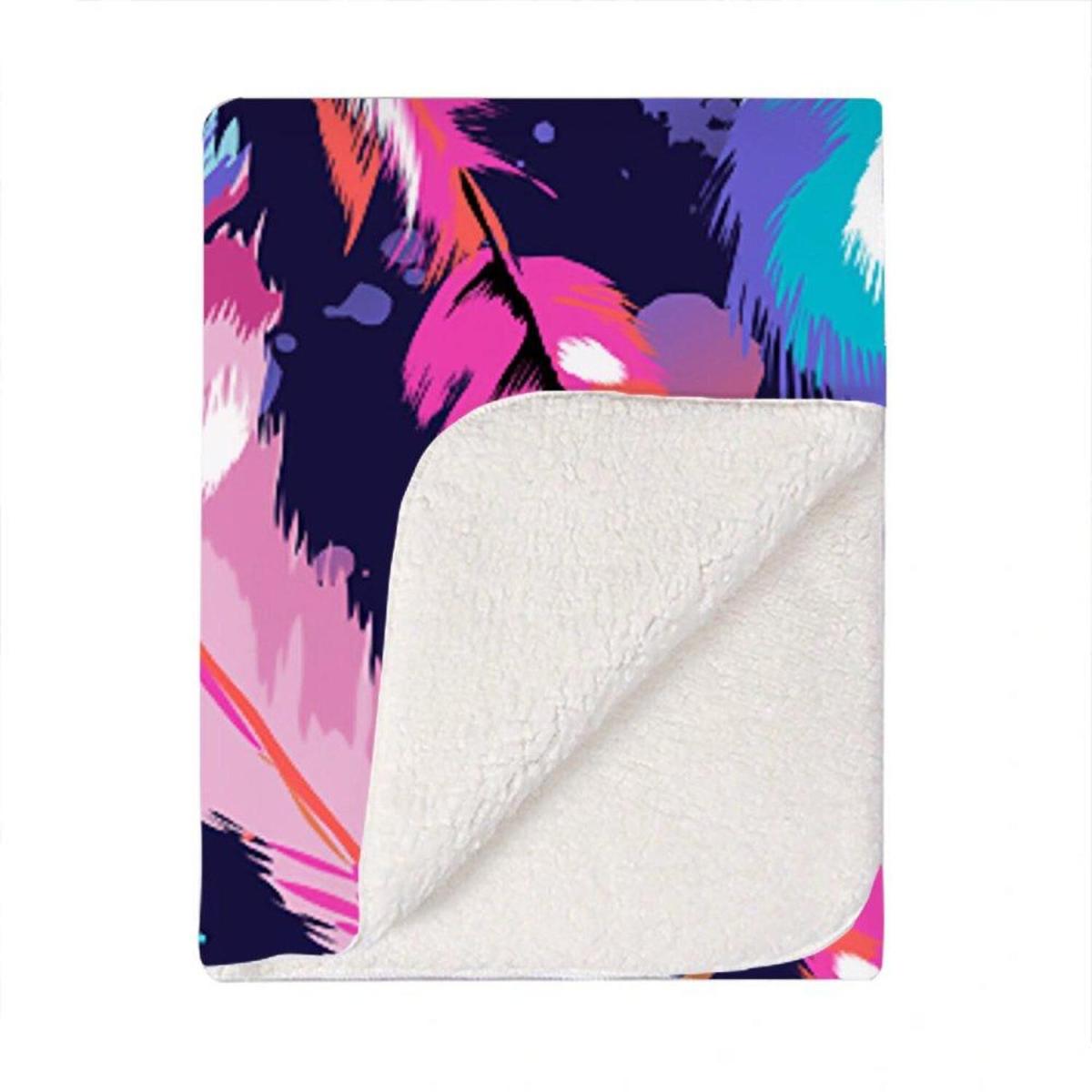 Beautiful Colourful Feathers Blanket - Pink – image 2