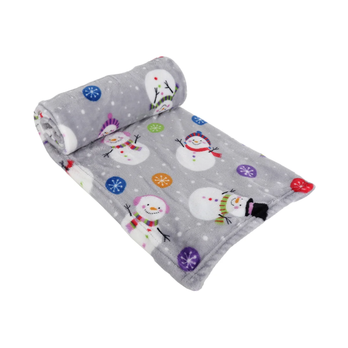 Cute Snowman Throw - Grey