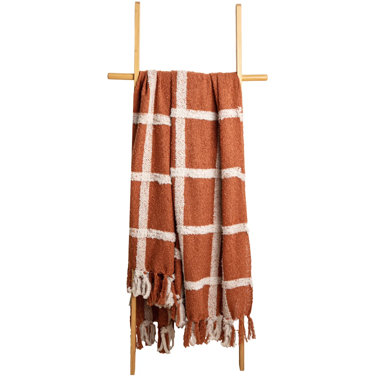 Sansa Checkered Throw - Rust – image 5