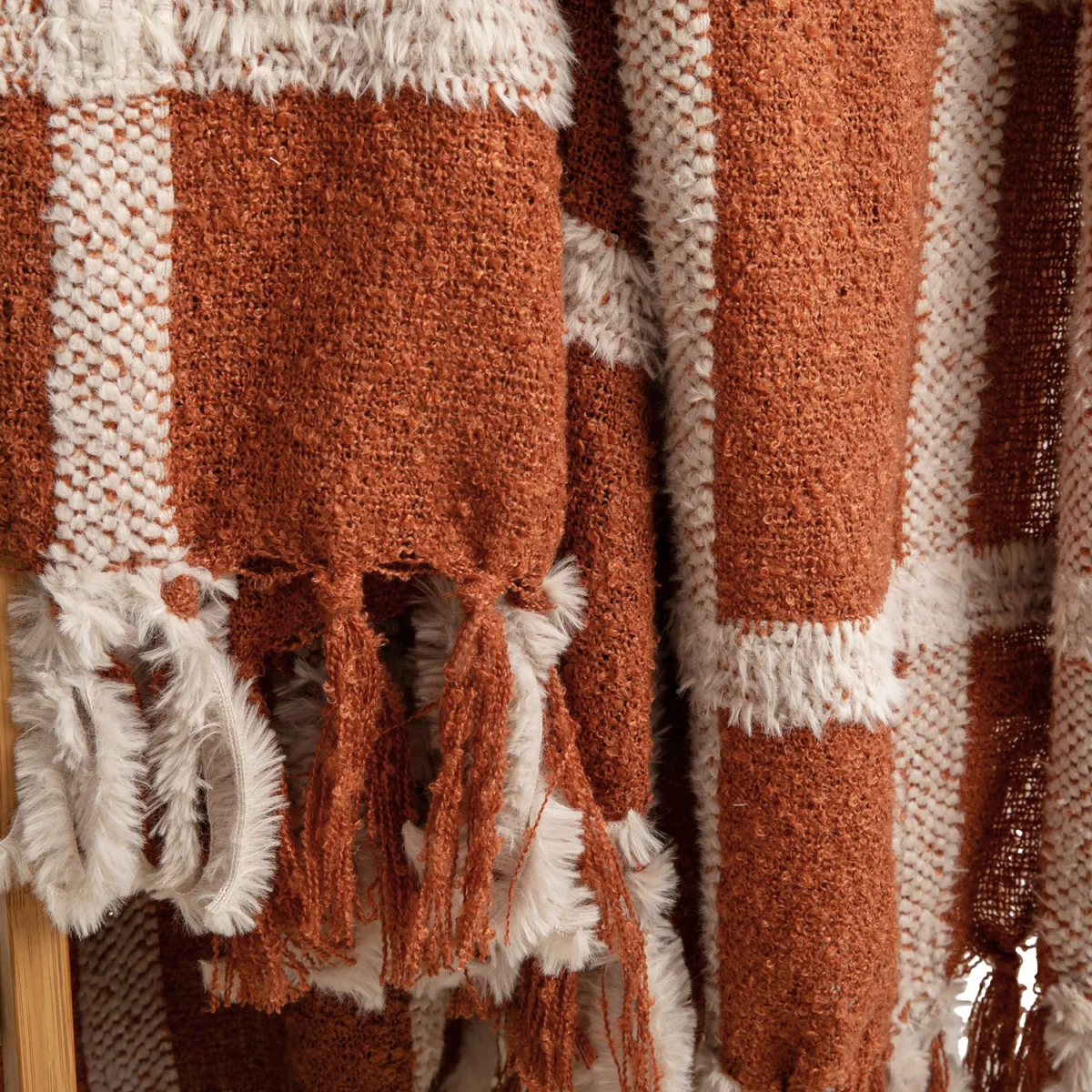 Sansa Checkered Throw - Rust – image 6