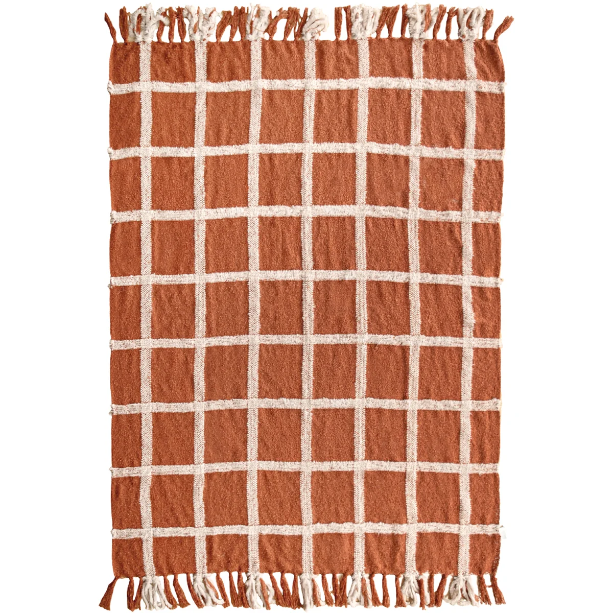 Sansa Checkered Throw - Rust – image 7