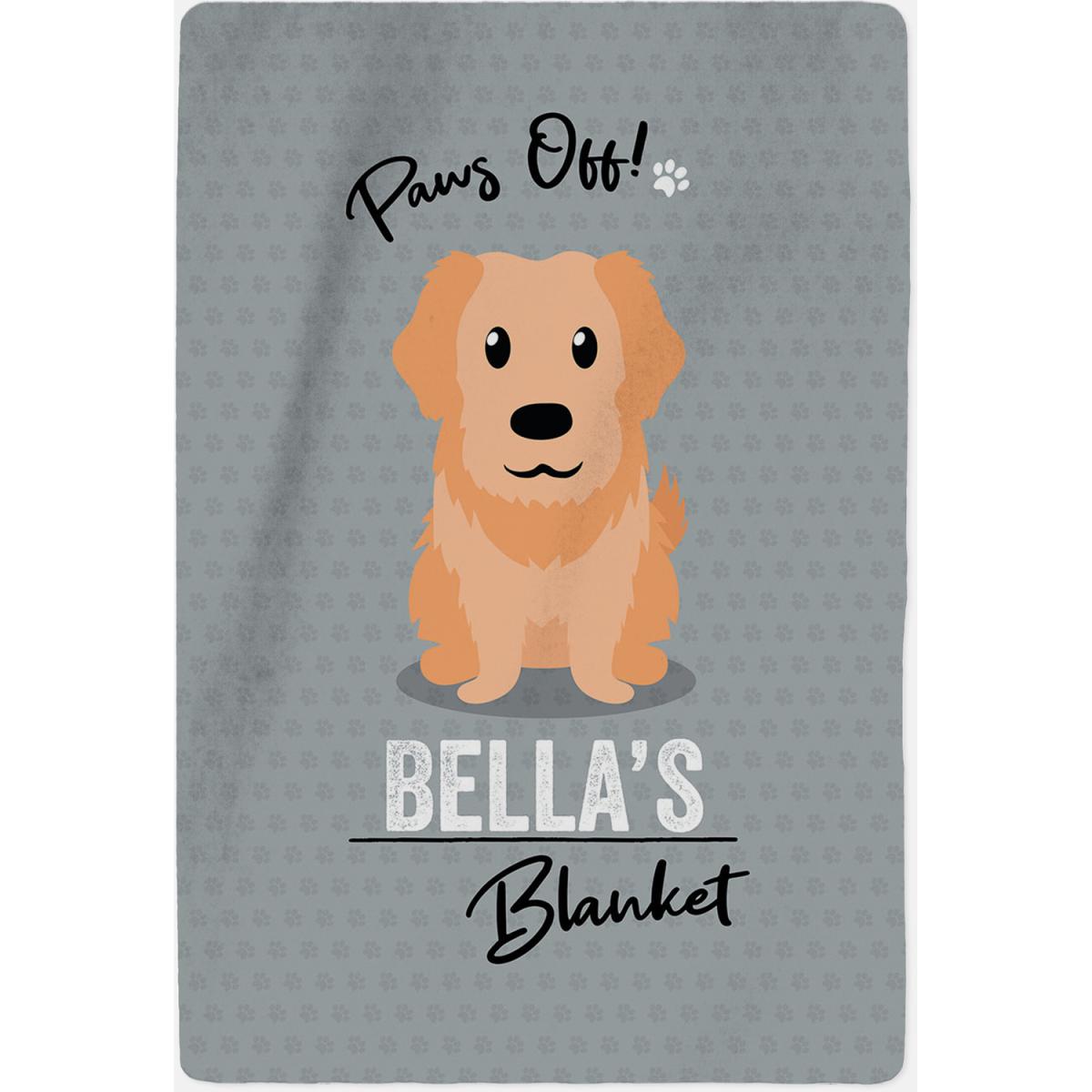 Personalised Golden Retriever Blanket - Paws Off – image 2
