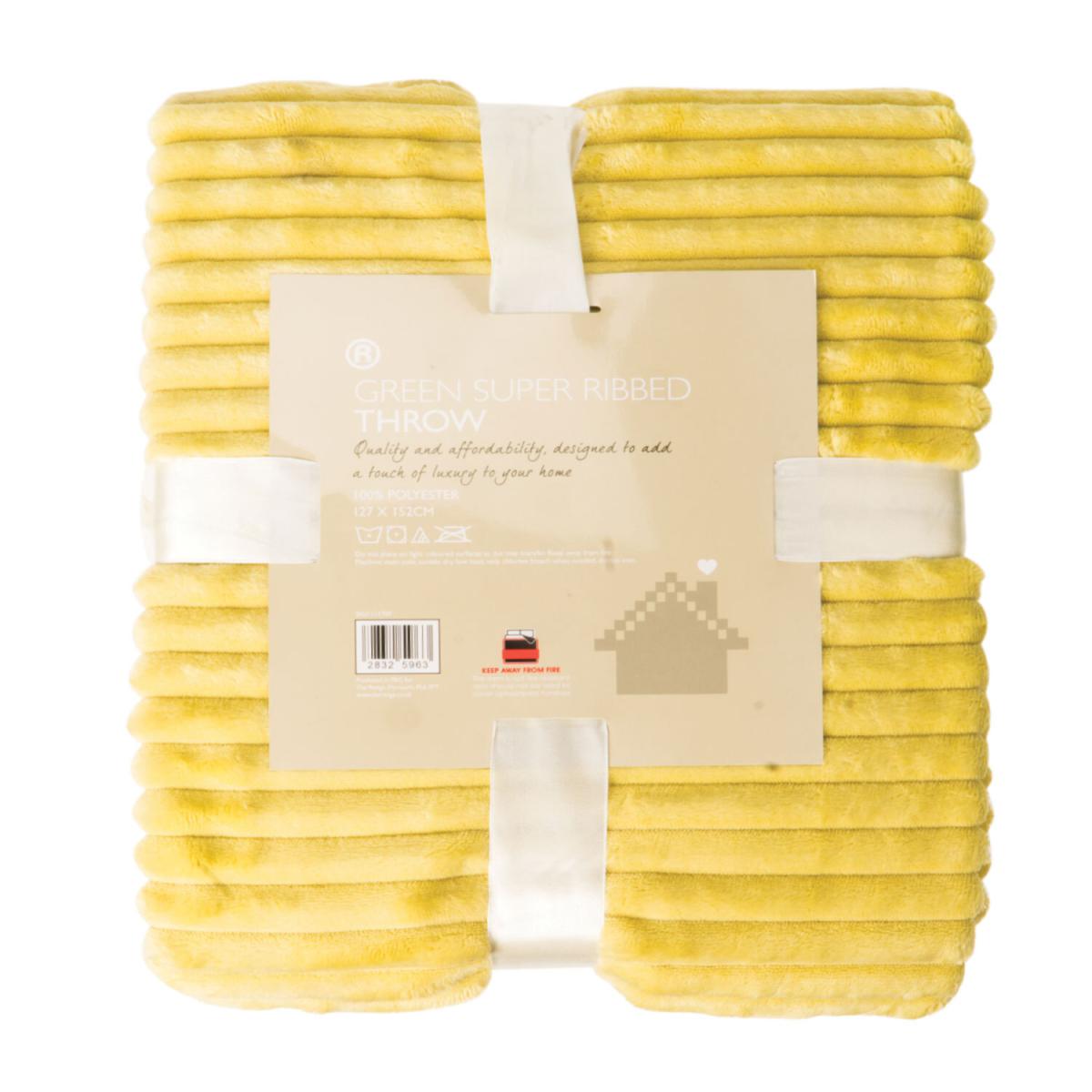Super Ribbed Throw - Green – image 2