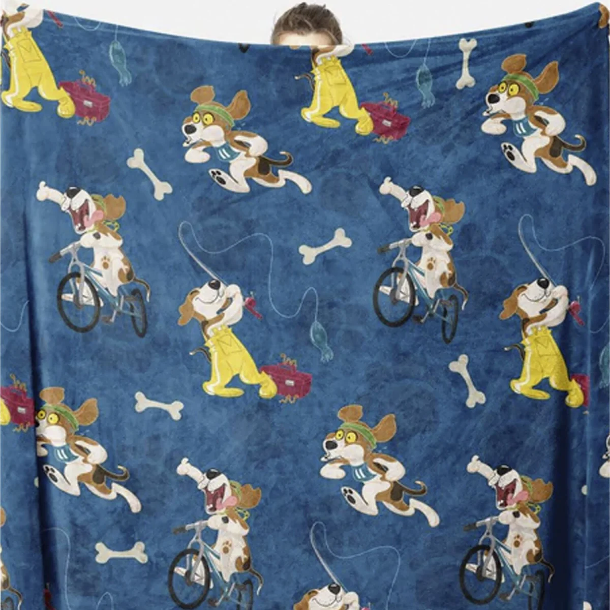 Warm Quilted Fleece Pet Blanket for Winter with Cats & Dogs - Pink – image 2