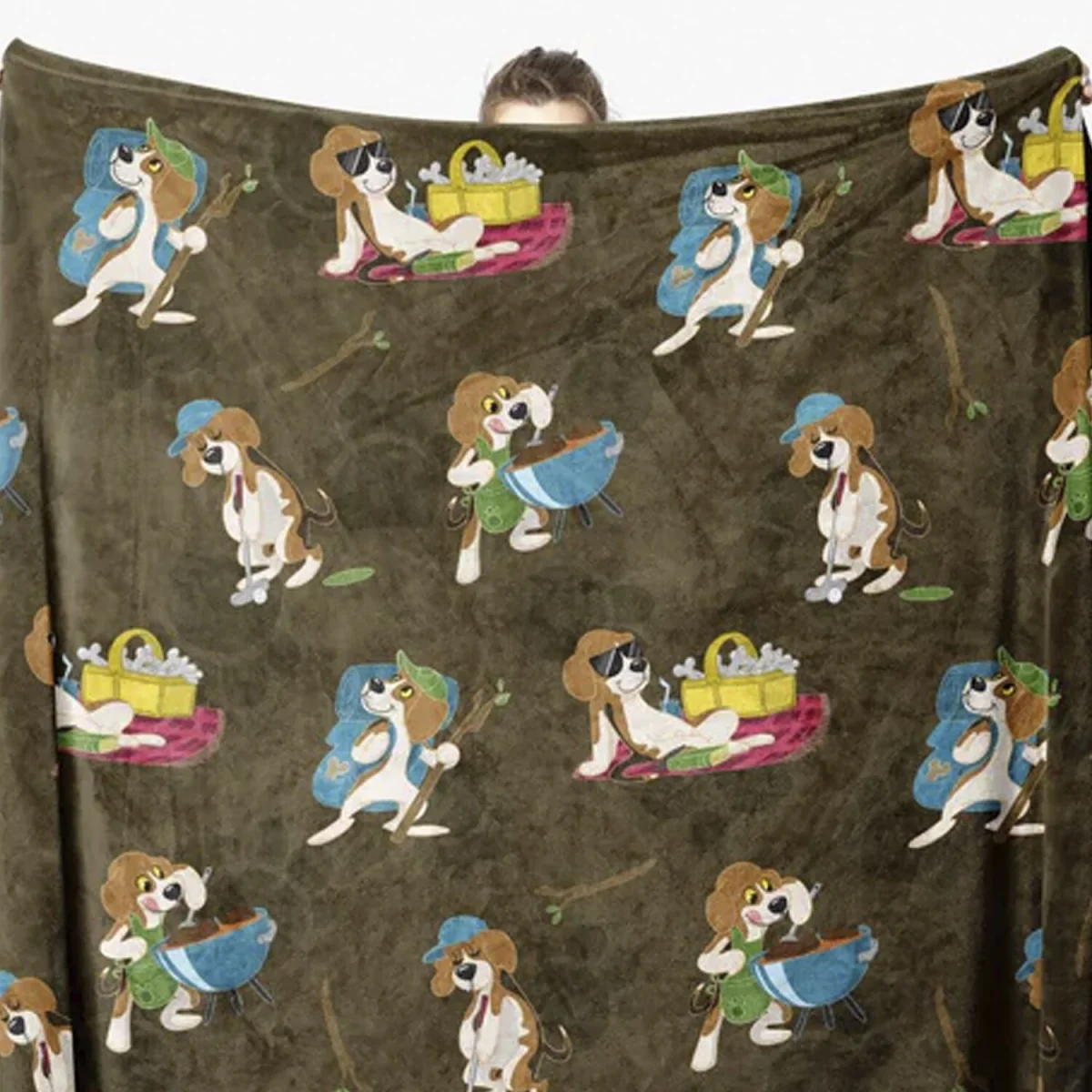 Warm Quilted Fleece Pet Blanket for Winter with Cats & Dogs - Pink – image 5