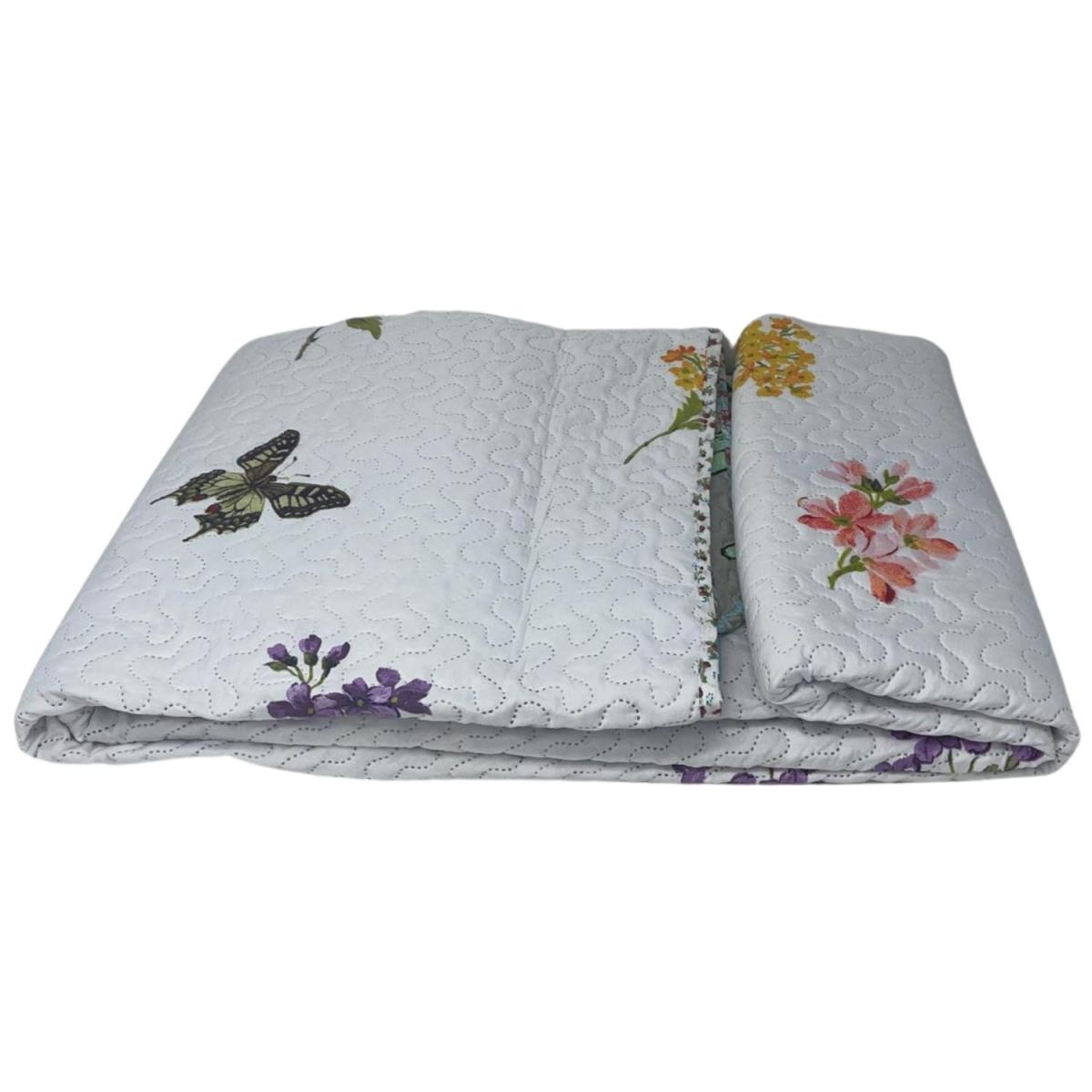 Beautiful Printed Quilted Bedspread Throw - D317 – image 2