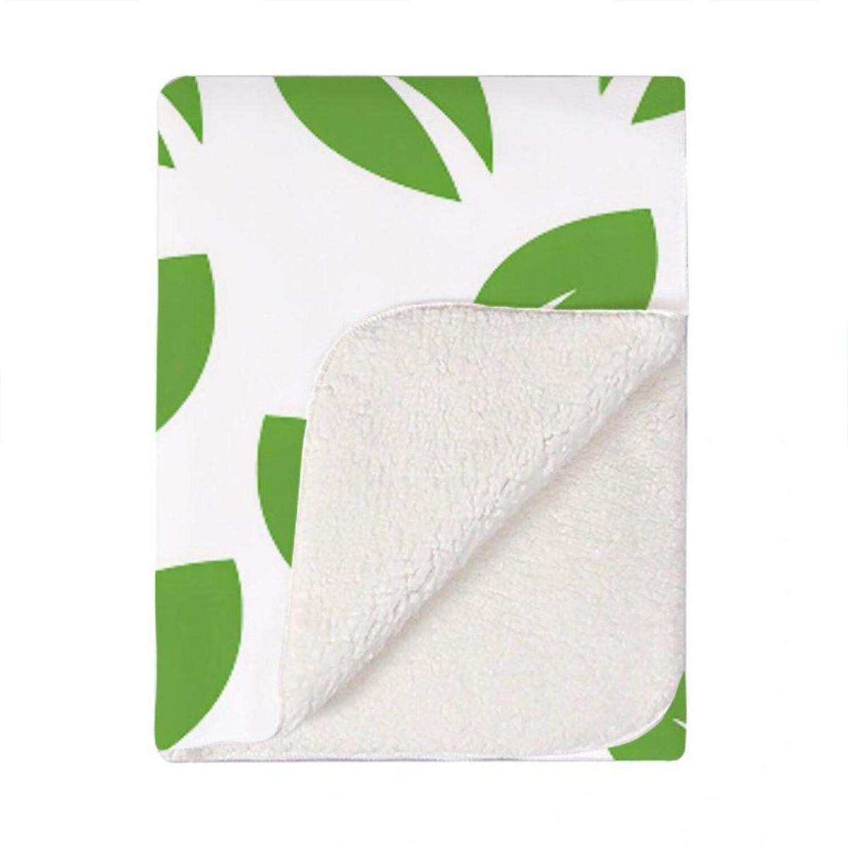 Leaves Pattern Blanket - Green – image 2