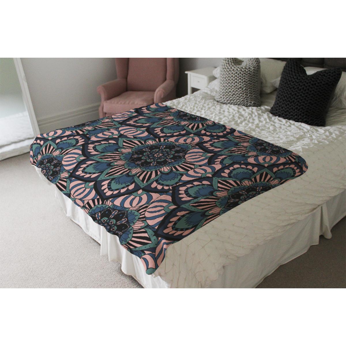 Mandalas Pattern Blanket - Blue – image 3
