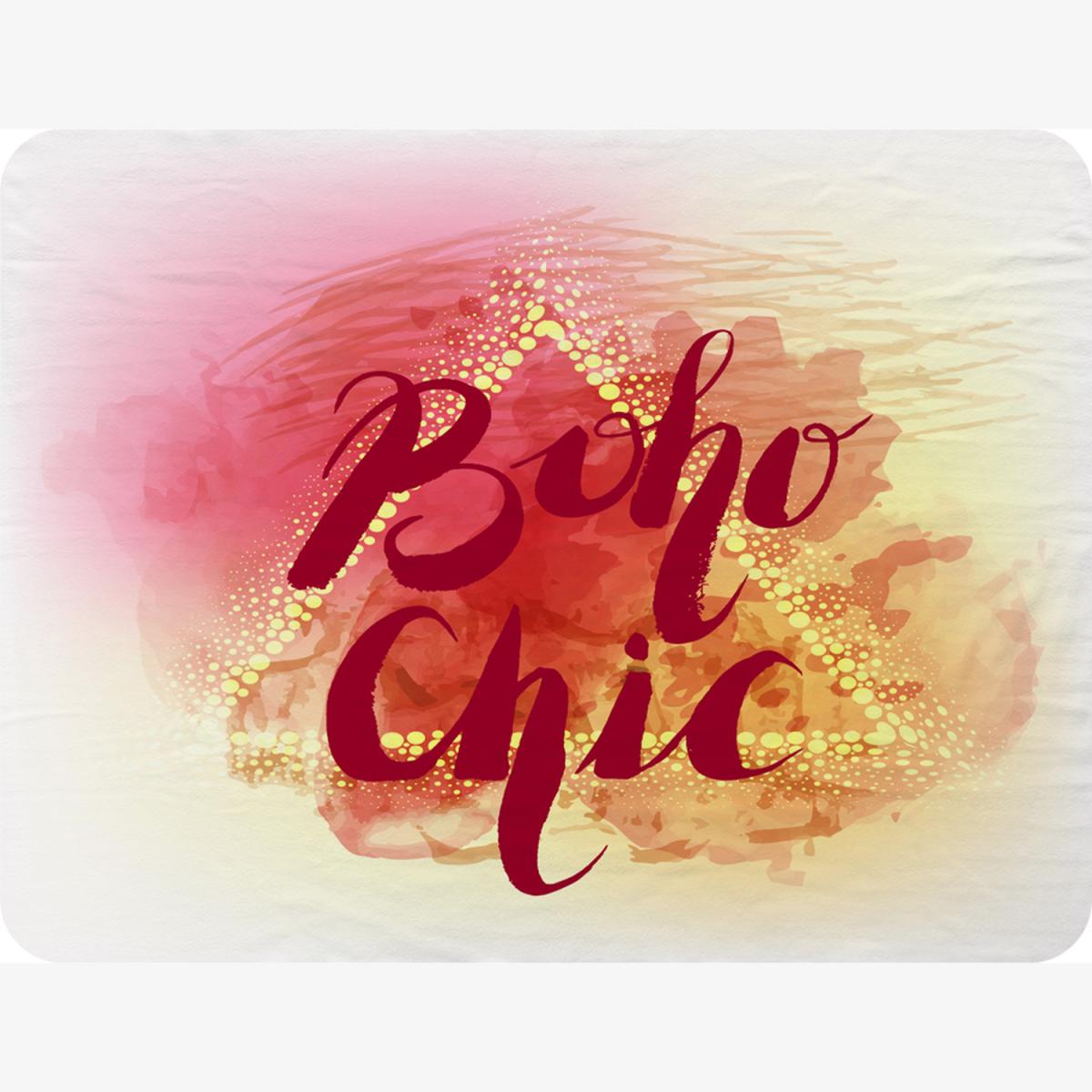 Boho Chic Lettering Blanket - Red – image 1