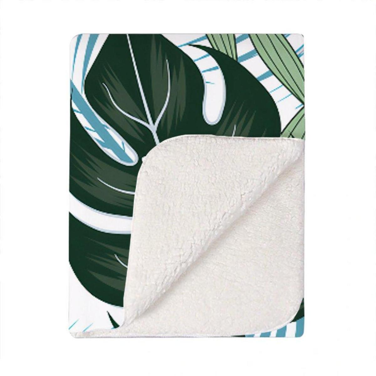 Tropical Pattern With Bright Flowers Blanket - Green – image 2