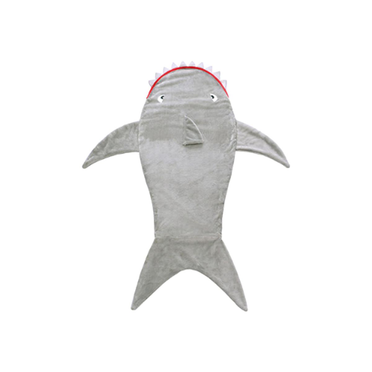 Kids Plush Animal Tail Snuggle Blanket - Shark – image 1