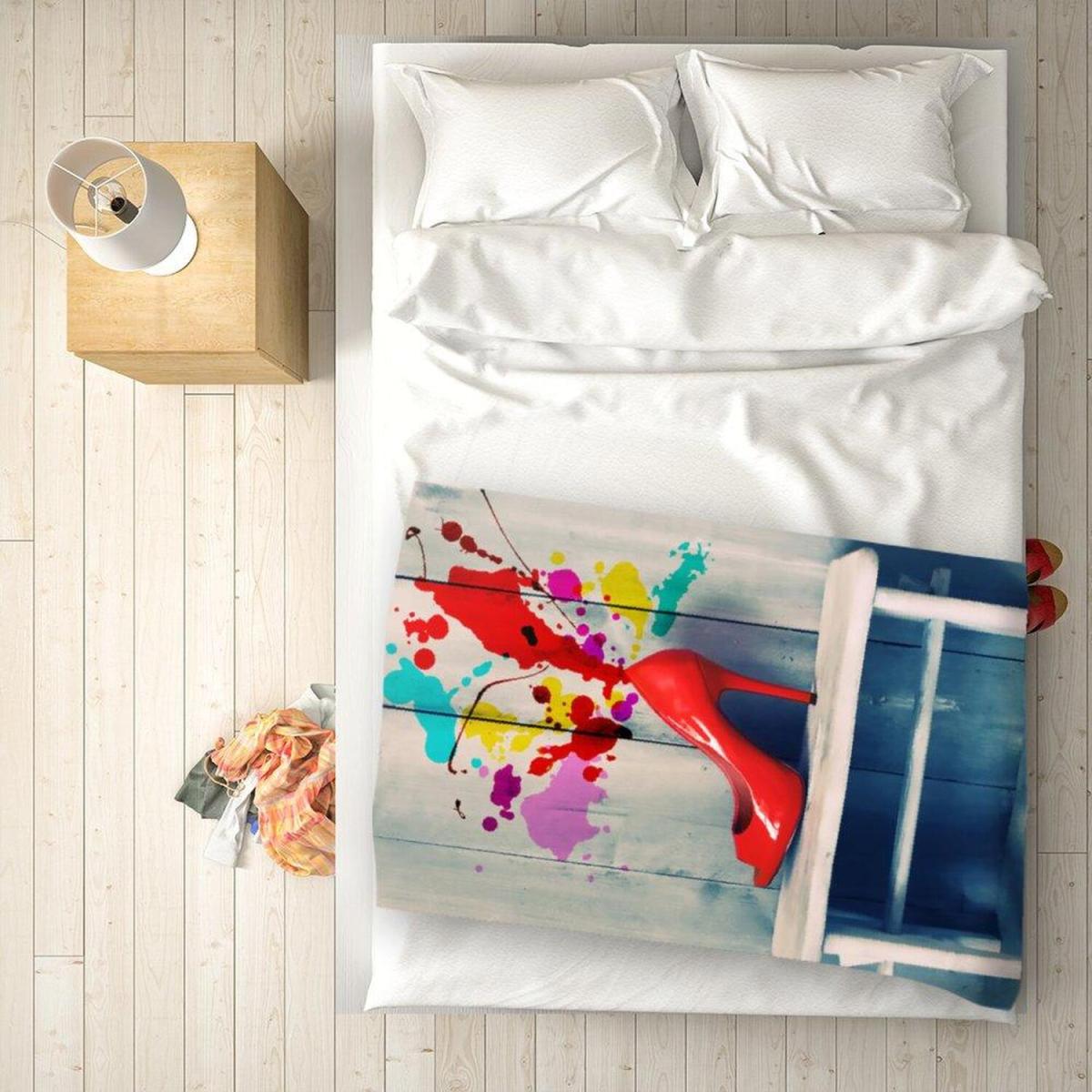 Retro Red Shoes Blanket - Red