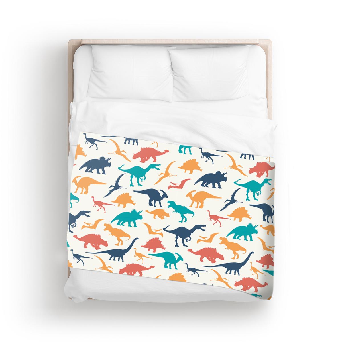 Multicoloured Dinosaurs Blanket - Yellow – image 2
