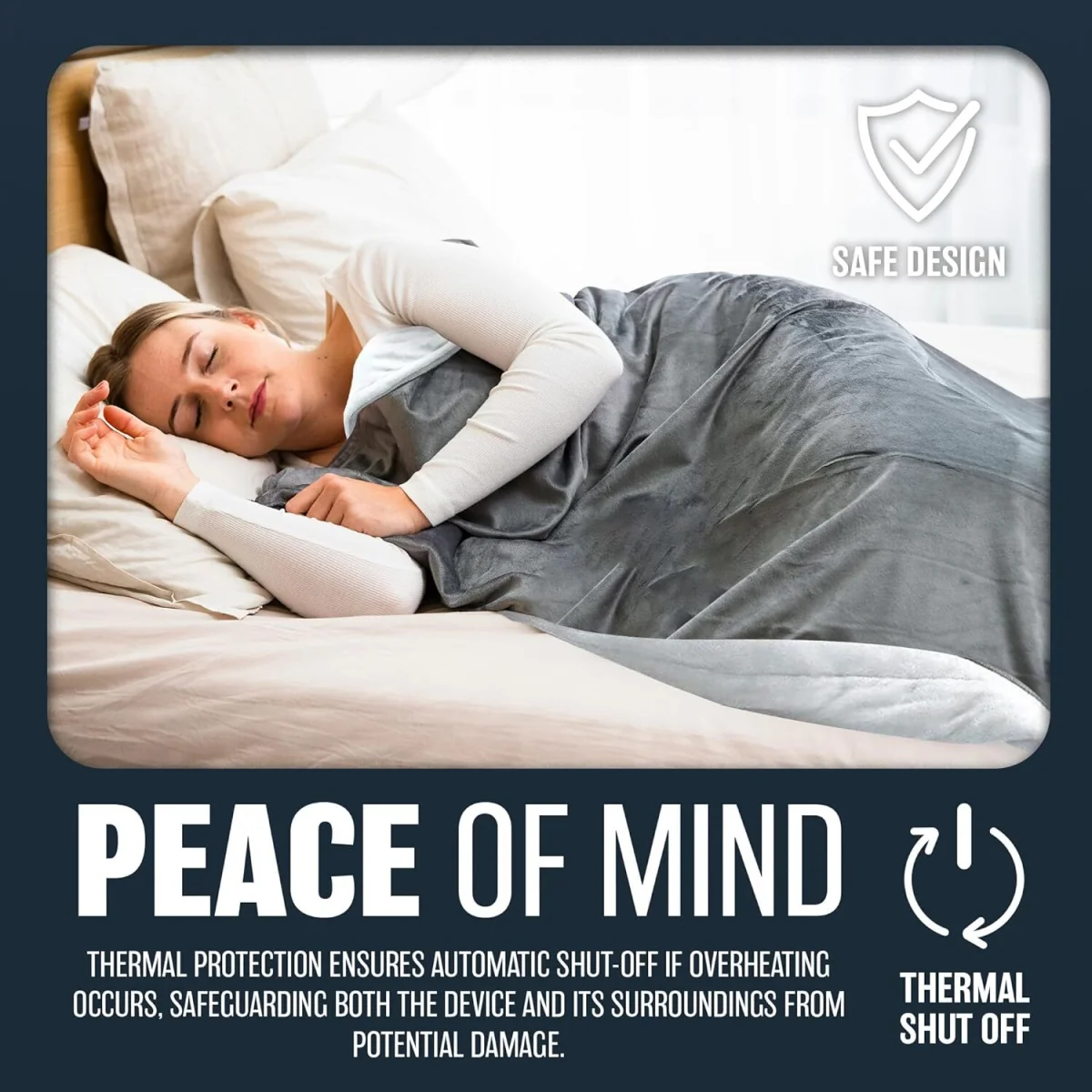 Heated Throw - Grey – image 3