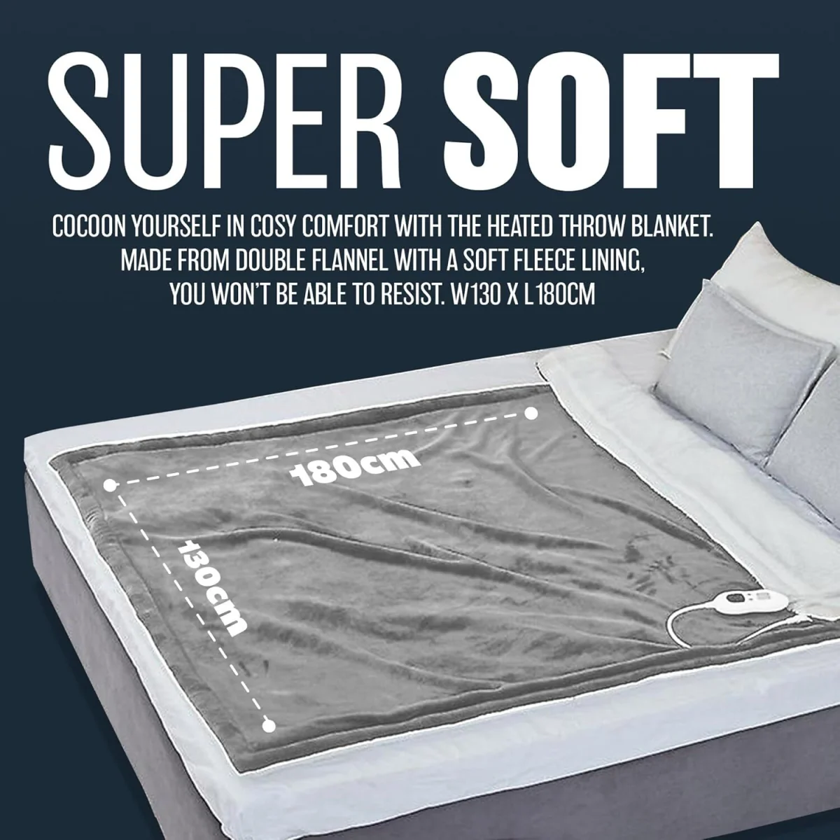Heated Throw - Grey – image 5