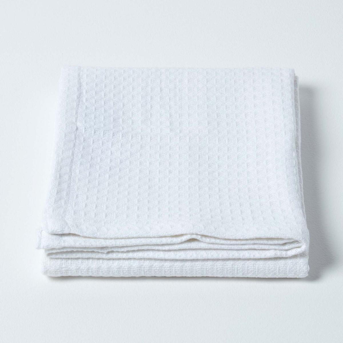Organic Cotton Waffle Blanket - White / 0.87kg / 150cm – image 3