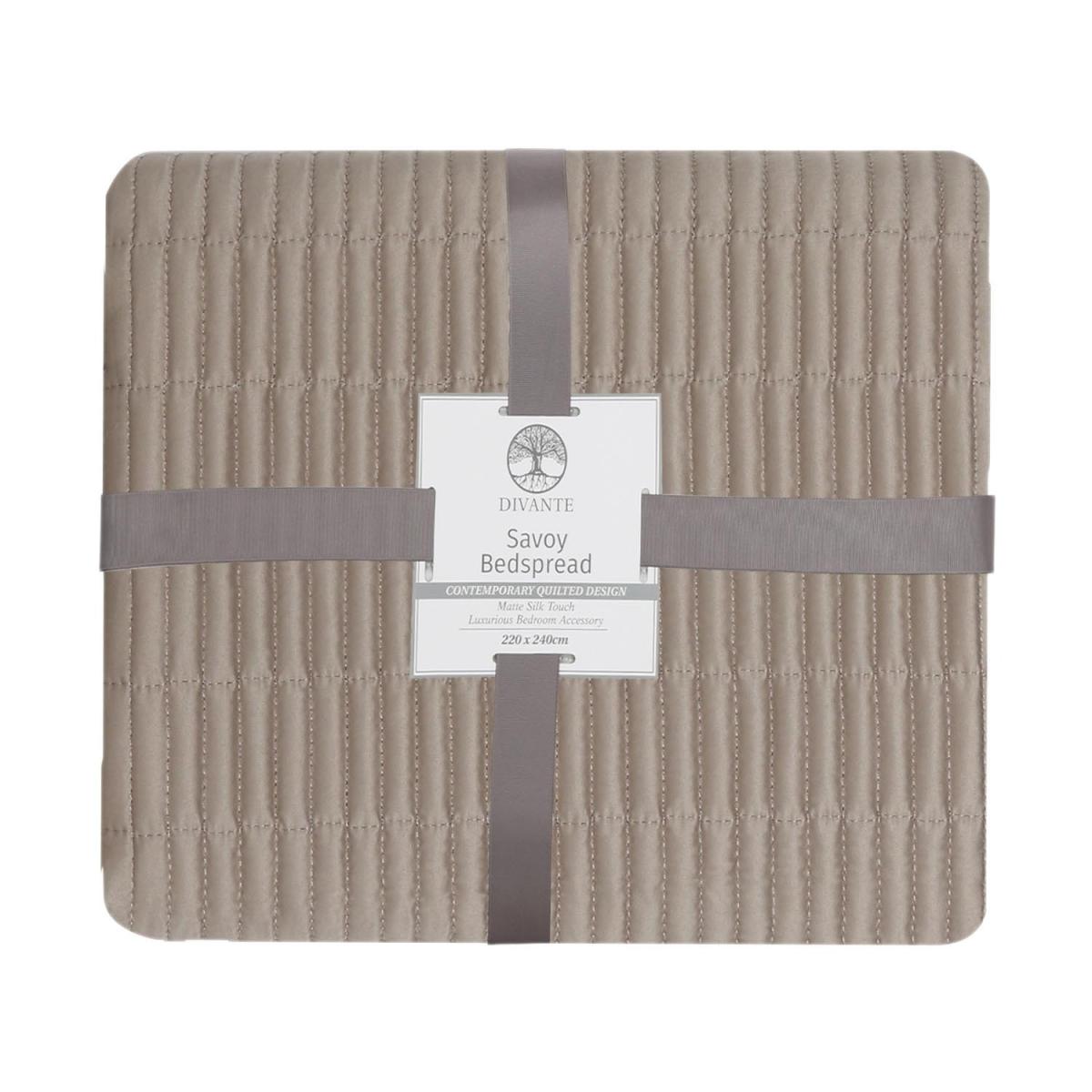 Divante Savoy Quilted Bedspread - Latte – image 2