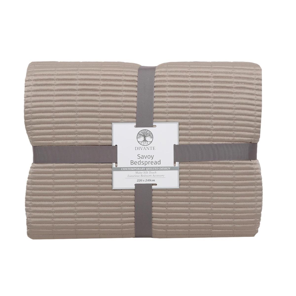 Divante Savoy Quilted Bedspread - Latte – image 3