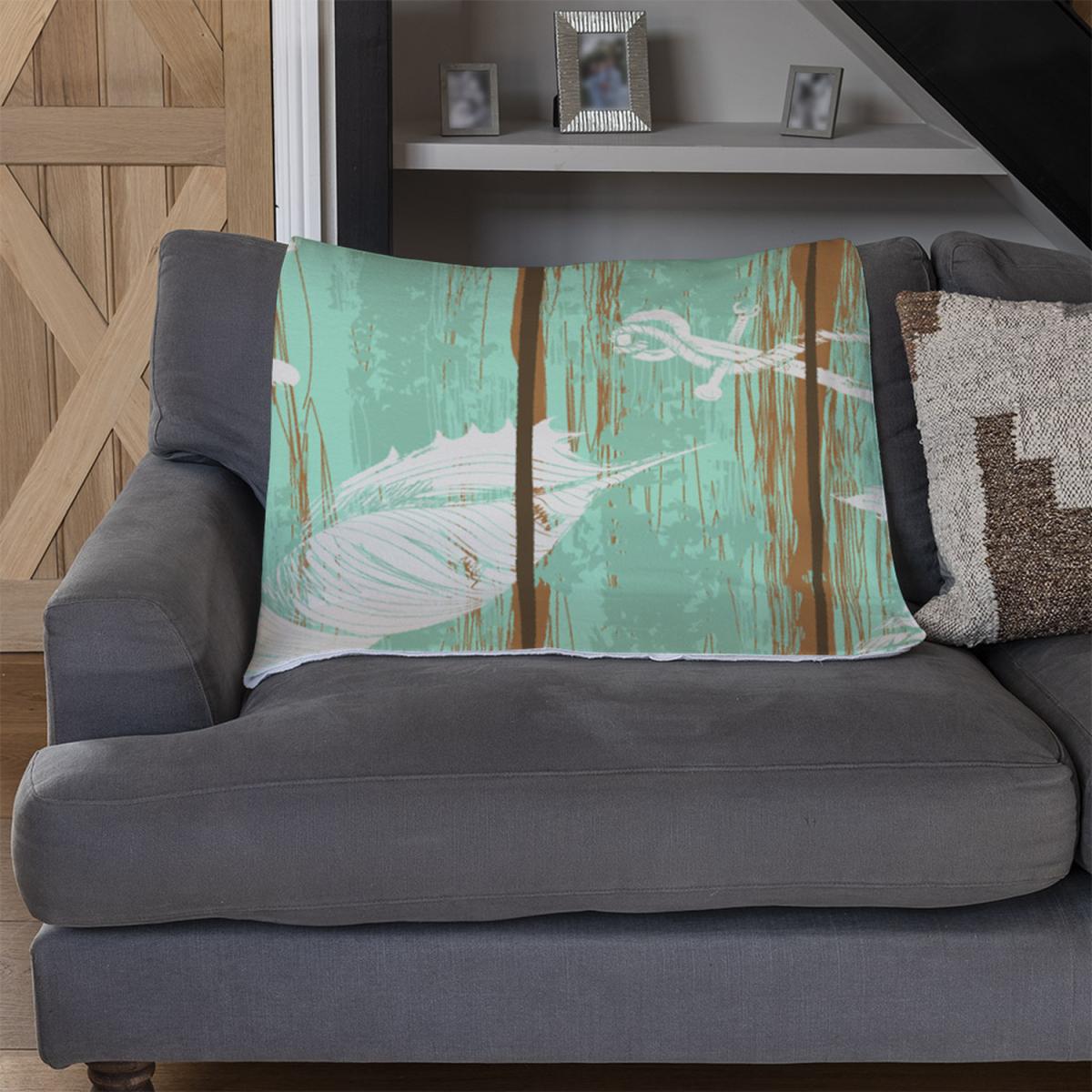 Nautical Elements On Wood Blanket - Green – image 2