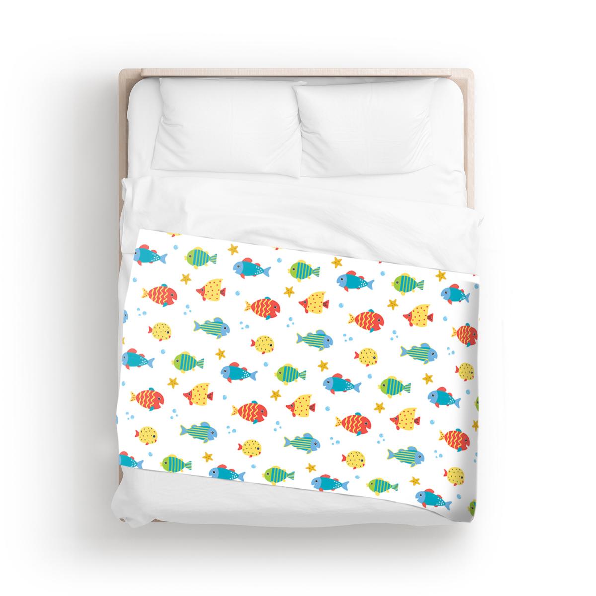 Swimming Fish Blanket - Blue – image 2