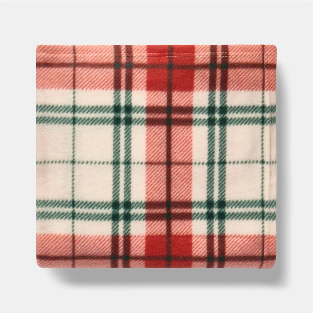 OHS Christmas Check Printed Throw - Red/White – image 4