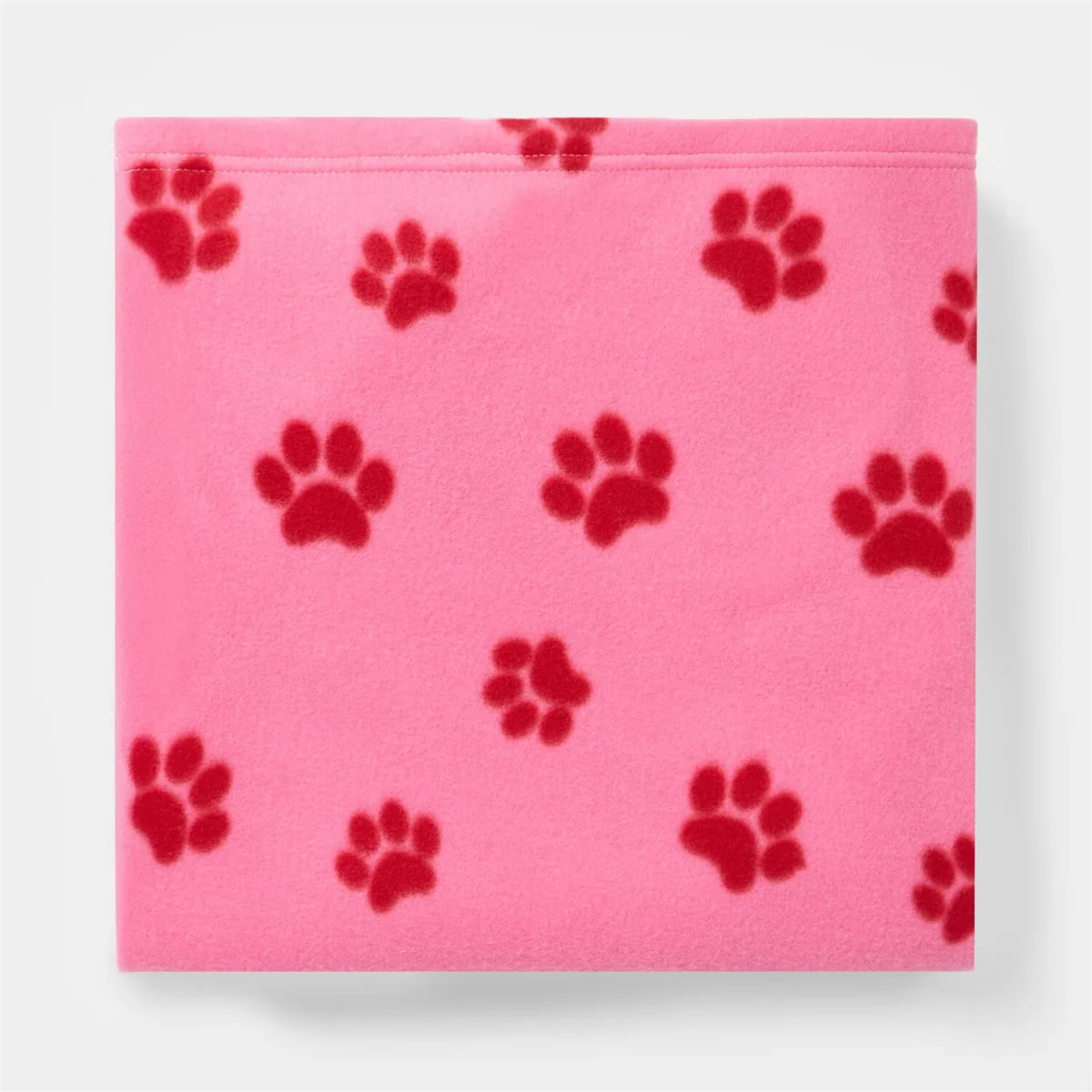 OHS Pet Paw Print Fleece Throw - Pink/Red – image 5