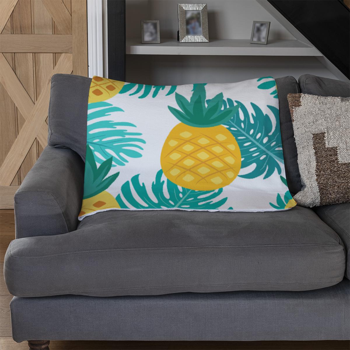 Pineapples Blanket - Blue – image 3