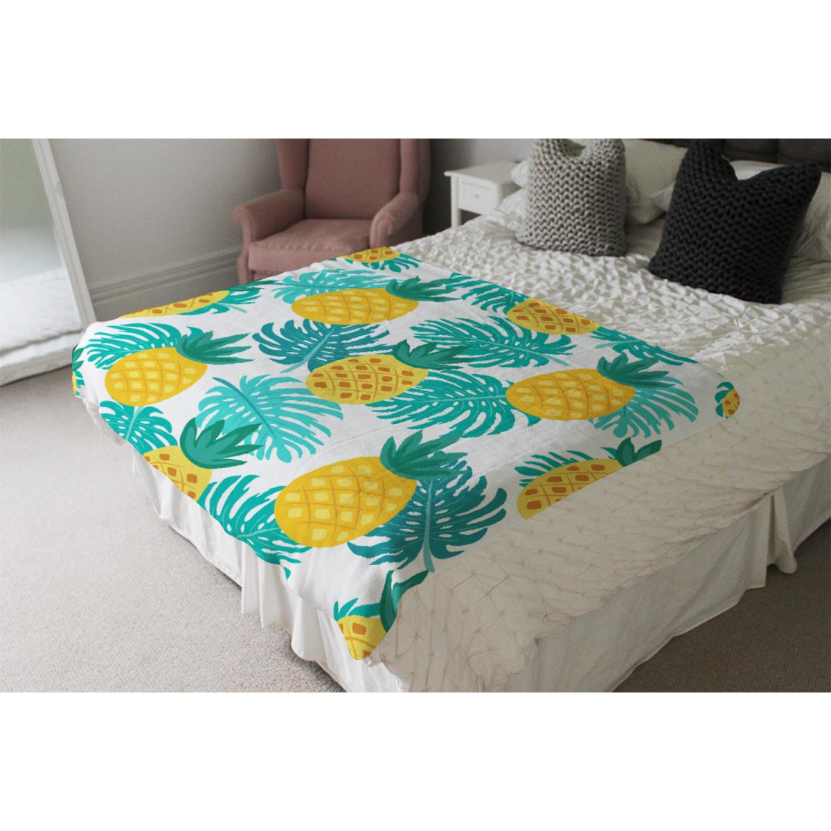 Pineapples Blanket - Blue – image 4