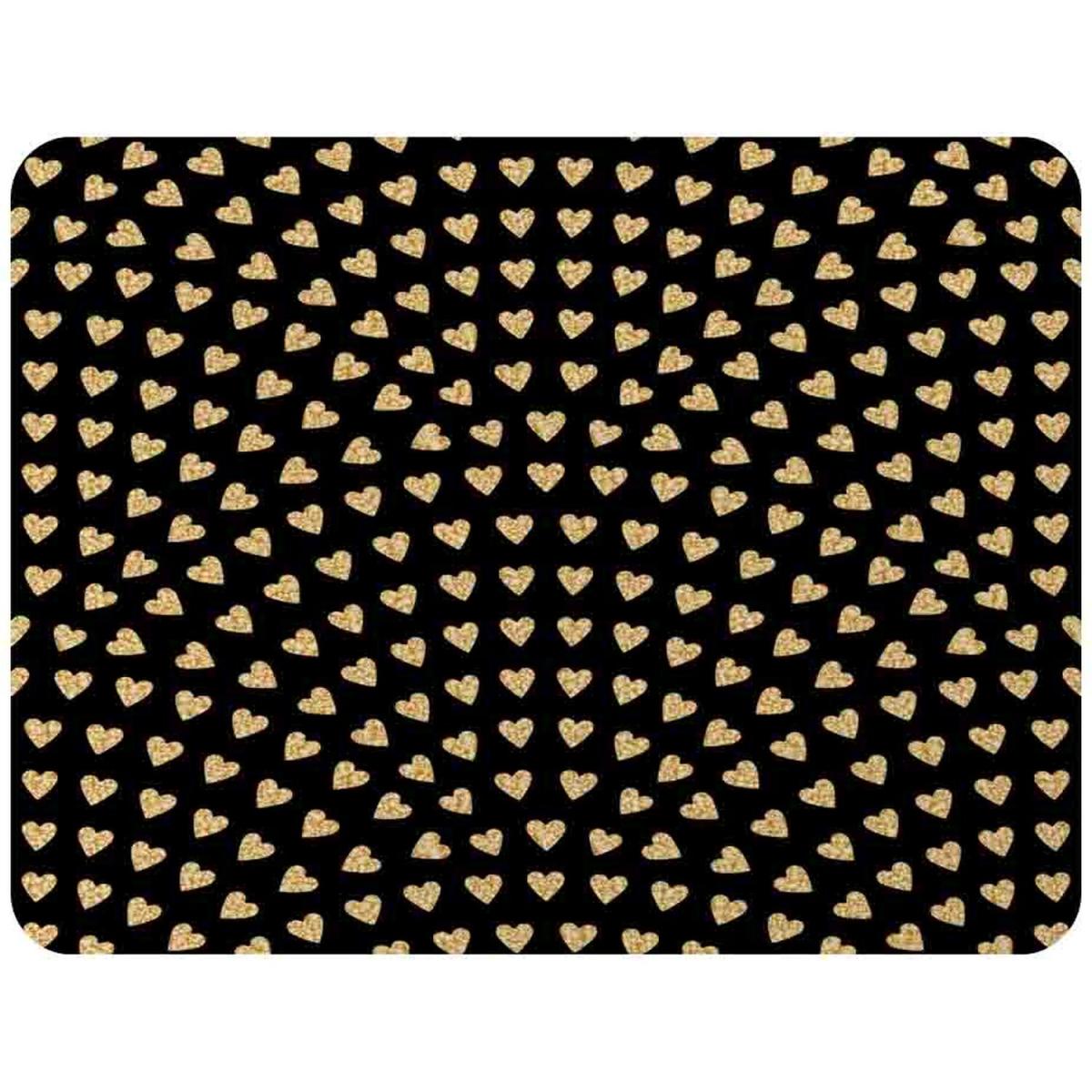 Geometric Glitter Love Hearts Blanket - Gold – image 2