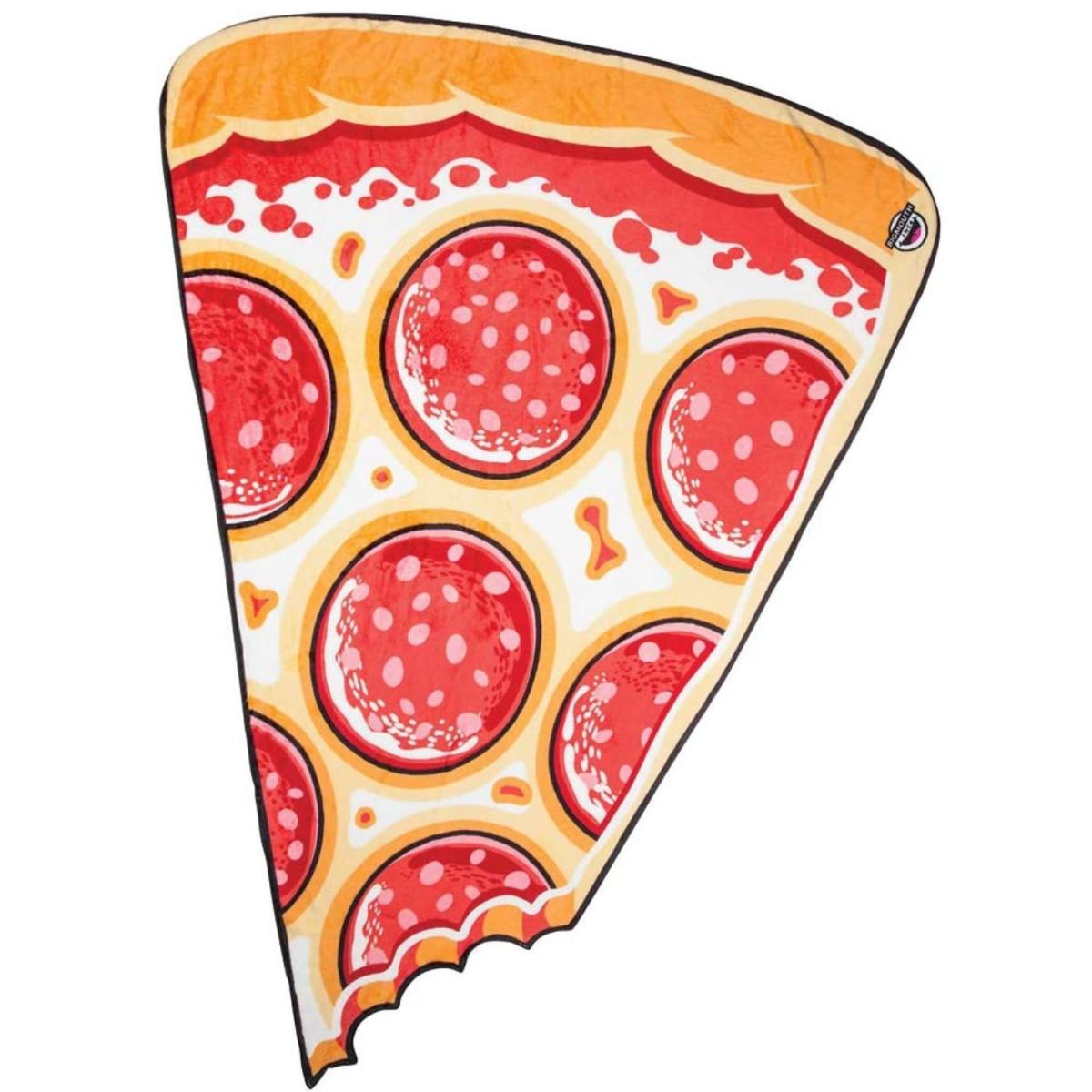Super Soft Large Novelty Pizza Fuzzy Blanket - Red – image 2