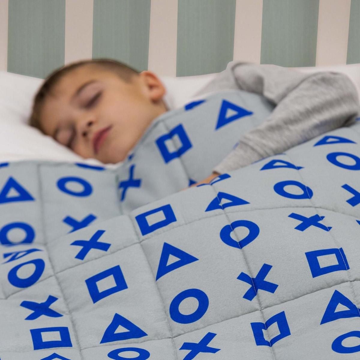 Play Station Weighted Blanket Kids Childrens Throw - Grey – image 2