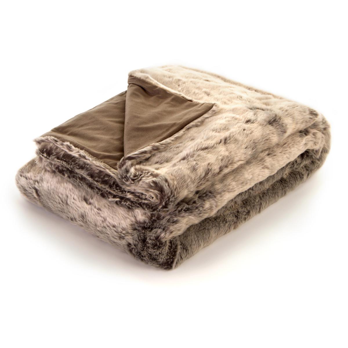 Luxury Faux Fur Throw - Mink – image 4